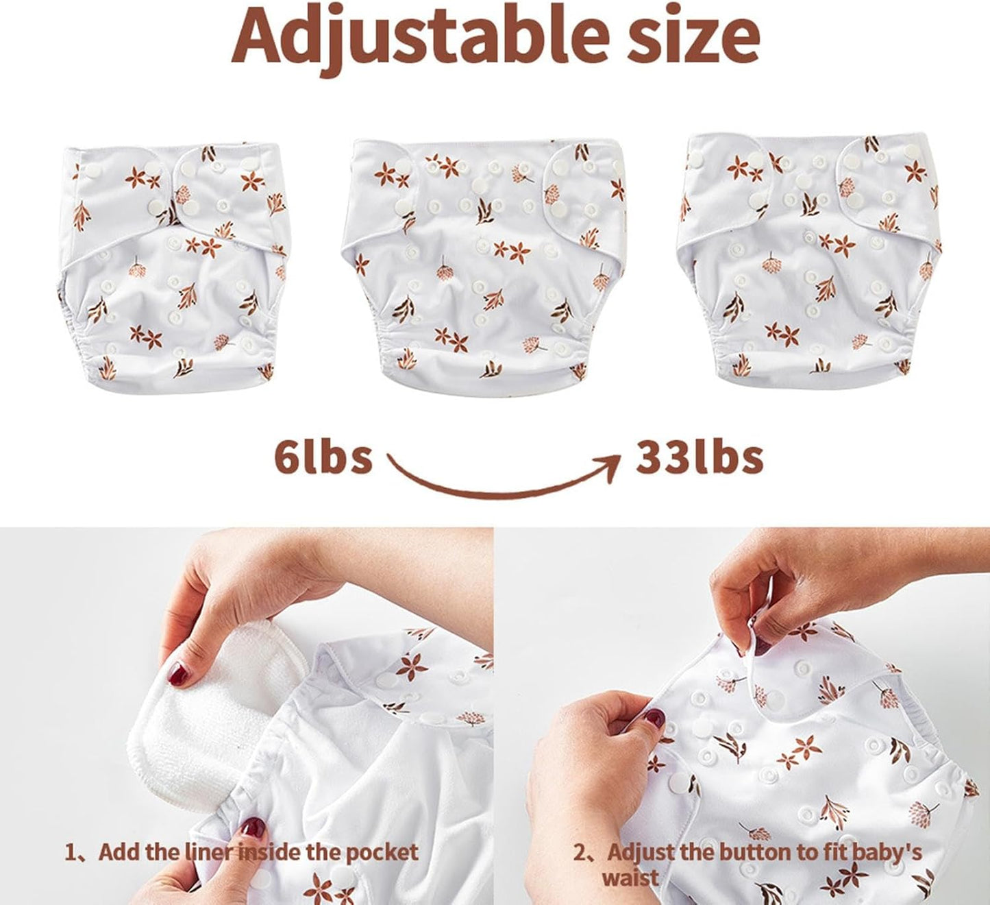 Couches lavables 3-15kg